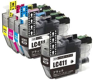 LC411-4PK＋黒１個 計5個組 全ロット番号対応 brother ブラザー 純正互換インクカートリッジ DCP-J926N-W/N MFC-J939DN/DWN J739DN