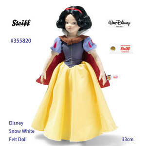 ★海外より、新品 Steiff #355820 ディズニー プリンセス 白雪姫、ウールフェルト、33ｃｍ、3-ジョイント、世界限定-500体★