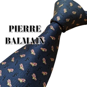 ★PIERRE BALMAIN★　ピエールバルマン　ネイビー系　総柄　イタリア製