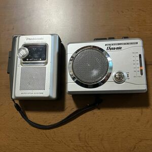 パナソニック テープレコーダー カセットレコーダー RQ-L11-S Panasonic 録音 ／AM/FM RADIO CASSETIE RECODER Dyna-mic ラジオ