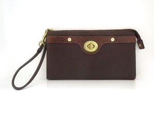 ♪COACH コーチ ペネロピ レザー 長財布 45647 ブラウン系♪USED品