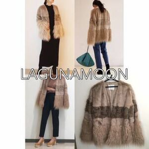 LAGUNAMOON パッチワークエコファーコート ラグナムーン サイズM