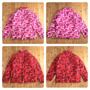 ★リバーシブル★ XL ダウンジャケット pharrell camo × pink camo a bathing ape BAPE エイプ ベイプ red camo down jacket 迷彩 k181