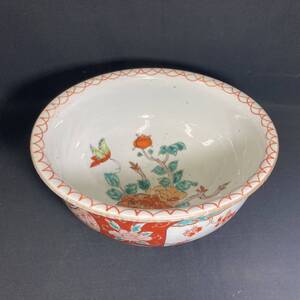 古伊万里 大鉢 花々絵図　呉祥瑞　五郎太夫製　灯