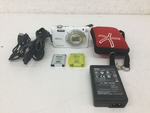 ●営AD845-60 【稼働品】 Nikon ニコン COOLPIX クールピクス S6800 コンパクトデジタルカメラ ホワイト バッテリー2個付き