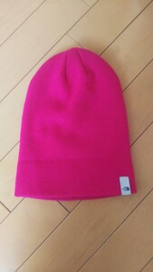 一度使用？☆THE NORTHFACE☆ノースフェイス☆BULLET BEANIE☆バレットビーニー☆赤に近い？ピンク系☆ニットキャップ☆帽子☆ニット帽☆F