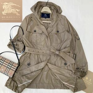 ★大きいサイズ★バーバリー★BURBERRY 46/13-15号/XL-3L 3way☆撥水軽量モッズコート ジャケット 通勤 旅行 おでかけ 雨の日に大活躍！！