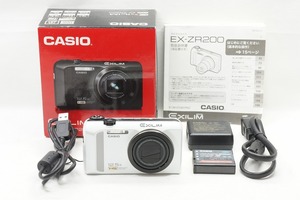 【適格請求書発行】美品 CASIO カシオ EXILIM EX-ZR200 コンパクトデジタルカメラ ホワイト 元箱付【アルプスカメラ】240509k