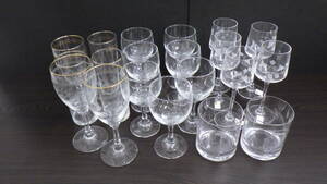 #12945A SASAKI ガラス ササキクリスタル 他 おまとめ 20点 ワイングラス シャンパングラス ロックグラス お得品