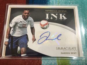 01/10 ダレンベント PANINI IMMACULATE COLLECTION SOCCER INK TOTTENHAM HOTSPUR DARREN BENT トッテナム ファーストNo. 直筆サインカード