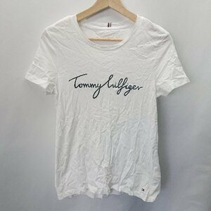 ◇ TOMMY HILFIGER トミーヒルフィガー クルーネック ロゴ プリント 半袖 Tシャツ サイズXS ホワイト系 メンズ E