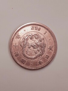 アンティーク古銭 明治10年 角ウロコ 竜1銭銅貨 M10KR060413