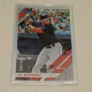 【J.D. Martinez】2019 Donruss Variations Career Stat Line 355/500