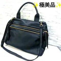 ✨極美品✨　トートバッグ　ショルダーバッグ　A4　大容量　レザー　２way　通勤