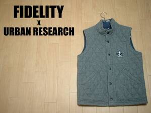 FIDELITYコラボURBAN RESEARCHキルティングウールベストM正規フィデリティ別注アーバンリサーチメルトンパフジレジャケット