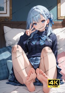 AM63UQYN3 オリジナル美少女ポスター 足裏 美少女 4K画質 イラスト ポスター アート かわいい 美麗 同人 アニメ 高品質 萌え キャラクター