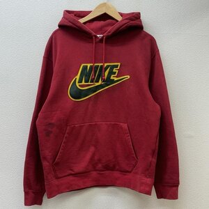 シュプリーム NIKE ナイキ 19AW レザー アップリケ プルオーバー フーディ スウェット パーカー パーカー M 赤 / レッド