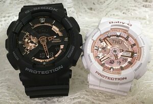 恋人達のペアウオッチ G-SHOCK BABY-G ペア腕時計 カシオ 2本セット gショック ベビーg GA-110RG-1AJF BA-110X-7A1JF ラッピング無料