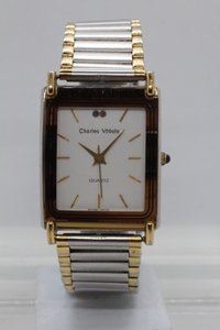 【Charles Vogele】QUARTZ CV-1023-2 STAINLESS STEEL BACK 中古品時計1-75 電池交換済み 25.1.12 