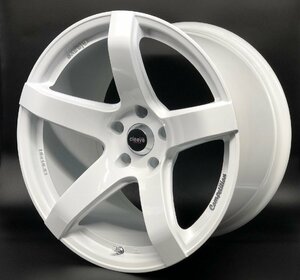 CLEAVE RACING TS54C 18x9.5 +18 / 18x10.5J +15 5H-114.3 ホワイト 各2本 計4本セット S13 S14 S15 180SX JZX90 JZX100 R34 C35 Z33 FD3S