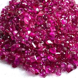 1円〜!!小粒大量!!☆天然ルビーおまとめ200ct☆j 約40g ルース 裸石 宝石 ジュエリー jewelry コランダム corundum ruby 紅玉 w3 マ3