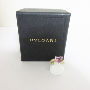 *BVLGARI ブルガリ 指輪 リング メディテラネアン エデン アメジスト 12号 K18YG 750 ゴールド パープル*送料込