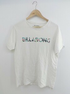◇ BILLABONG ビラボン ロゴプリント 半袖 Tシャツ カットソー サイズM ホワイト マルチ メンズ P