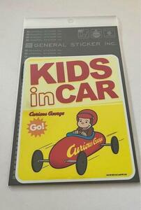 おさるのジョージ　KIDSinCAR ステッカー　ゴーカート　CG037