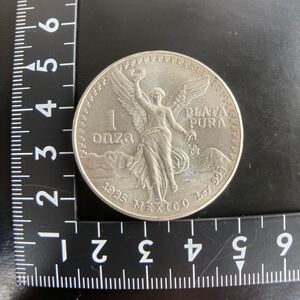 1985年 メキシコ銀貨 1ONZA 999 純銀貨 古銭　コイン　★11