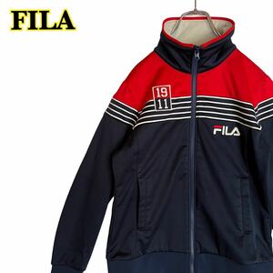 FILA GOLF フィラゴルフ　トラックジャケット ジャージ　上　ロゴ刺繍　裏フリース　レディース　Mサイズ 【AY1020】