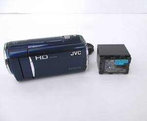 ビクター JVC Everio エブリオ GZ-HM670-A ロイヤルブルー デジタルビデオカメラ 本体 バッテリー 通電/簡易動作確認済みです☆