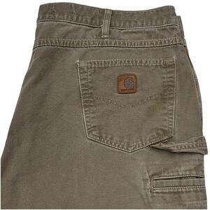 Carhartt カーハート ダックペインターパンツ W42 ブラウン 大きいサイズ ワークパンツ (OL245)