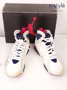 U127c [人気] NIKE ナイキ スニーカー26ｃｍ WHITE/MNNAVY-TRURED AIR JORDAN 7 920406FT1 130157 110 00 靴 | Y