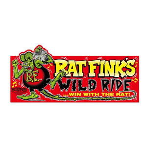 Rat Fink Bumper Decal Wild Ride ラット フィンク バンパー ステッカー ワイルド ライド [RDF050]