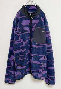 希少 USAモデル【日本未発売】STUSSY / ステューシー GEO CAMO FLEECE JACKET/ジオ迷彩柄/総柄フリースジャケット size XXL