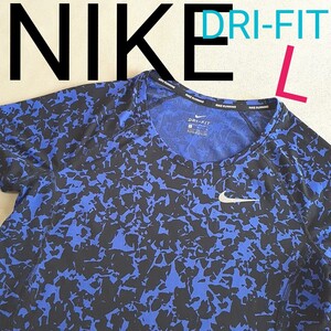 【超美品】NIKE　ナイキ　DRI-FIT　ドライフィット　 半袖Tシャツ 半袖 Tシャツ　ランニング　ジョギング　マラソン　レディースL