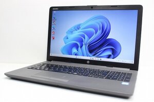 1円スタート ノートパソコン Windows11 HP Notebook PC 250 G7 15.6インチ 第8世代 Core i5 SSD256GB メモリ8GB WPS office カメラ 10キー