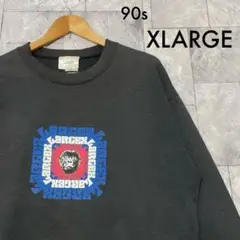 90s XLARGE スウェット ビッグプリント オールド 裏起毛 ヴィンテージ