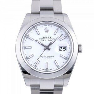 ロレックス ROLEX デイトジャスト 126300 ホワイト/バー文字盤 中古 腕時計 メンズ