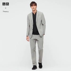 【新品・未使用】UNIQLO x Theory 2021 セットアップ　グレー　感動ジャケット(M) 、感動イージーパンツ(S) 