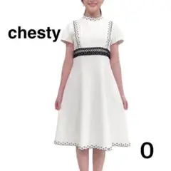 chesty チェスティ スカラップワンピース　白