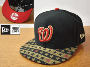 K147《未使用品》NEW ERA ニューエラ 9FIFTY【M-Lフリーサイズ】WASHINGTON NATIONALS ナショナルズ フラット 帽子 キャップ USモデル