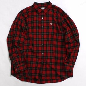 uniform experiment BAGGY REGULAR COLLAR CHECK SHIRT 定価27,500円 size2 レッドxブラック UE-210045 ユニフォームエクスペリメント