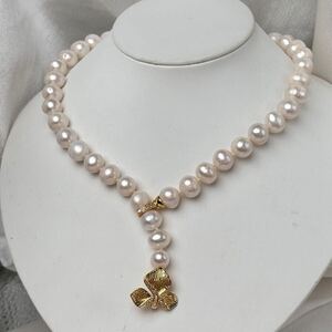 綺麗天然無調色本真珠ネックレス11mm 42cm パールネックレス necklace 大珠 pearl