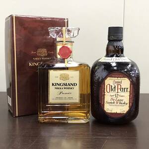 S28397(071)-405/KA3000【千葉県内のみ発送】酒 2本まとめ NIKKA WHISKY KINGSLAND 43% 750ml 箱付き/Grand Old Parr 12年 43% 1000ml