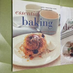 洋書菓子デザートレシピ本2冊セット　simply desserts essential baking