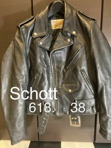 Schott ショット　618. ダブルライダース　革ジャン USA製 ライダースジャケット