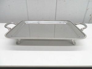 G1042◆YUKIWA◆ステンレス製角盆(手脚付) 630×370×80 栃木 宇都宮 中古 業務用 厨房機器