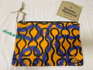 未使用☆スクイーグル柄・アフリカバッグ・Africa Bag☆orbオーブ☆ポーチ・クラッチ☆ヴィヴィアンウエストウッド・VivienneWestwood