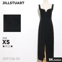 ★美品★ JILLSTUART ジルスチュアート ワンピース　マキシ丈　ノースリーブ　スリット　バックジップアップ 　ブラック　 【SOP7236-00】 送料無料　古着　レディース